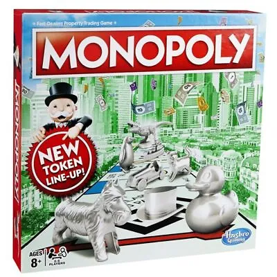 £22.89 • Buy Monopoly Classic Token Line Up Original Family Board Game Hasbro - BRAND NEW 