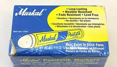 Markal 81820 Paintstik Solid Paint Ambient Surface White Marker Pack Of 12 • $23.99