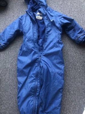 £4.99 • Buy Regatta Blue Padded Waterproof Jump Suit One Piece 36-48 Months Unisex