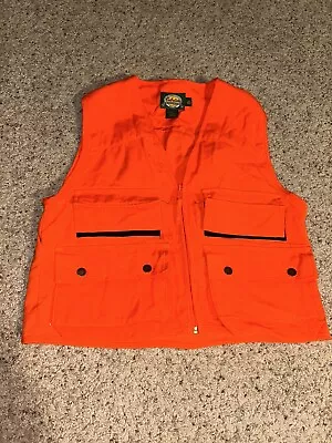 Cabela's Orange Hunting Safety Utility Outdoor Vest Mens Medium • $27.99