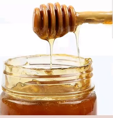 2 X Wooden Honey Dipper 12.5cm Dripper Drizzler Honney Pot Honey Spoon Honey New • £4.60