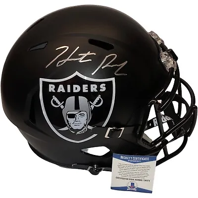 Hunter Renfrow Signed Las Vegas Raiders Full Size Speed Matte Blk Helmet Beckett • $594.46