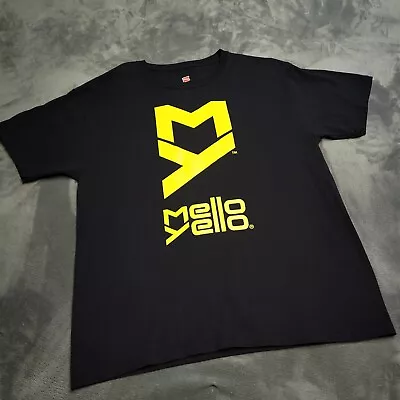 Coca Cola Mello Yello T Shirt Mens L Black Short Sleeve Graphic Tee Soda Pop • $12.98