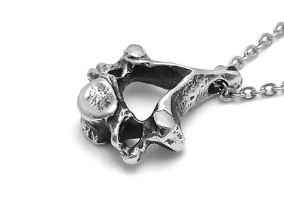 Cervical Vertebra Necklace Handmade Spine Jewelry In Pewter • $33.75