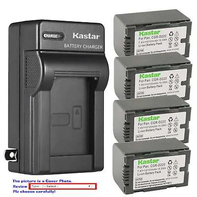 Kastar Battery AC Wall Charger For Panasonic CGR-D16 NV-MX7DEN NV-MX300 NV-GS3 • $6.49