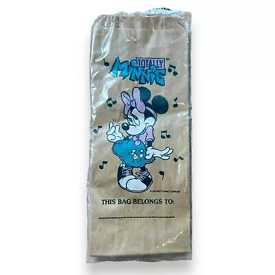 Vintage Minnie Mouse Paper Party Favor Bags Brown Pink Blue Music Label • $15