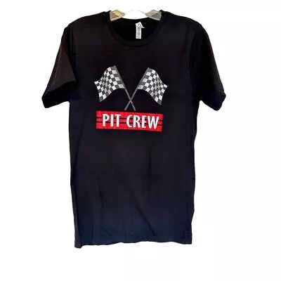 Black Women’s Pit Crew F1 Racing Short Sleeve Screen Print T-shirt Size Small • $13