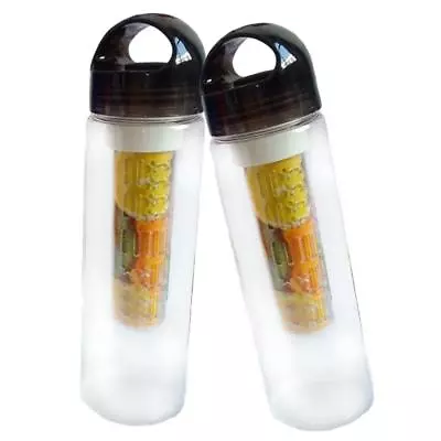 Fruit Infusion Water Bottle | BPA Free Tritan Plastic Non-toxic Black • $8