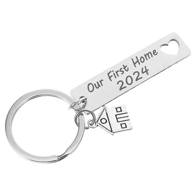  Stainless Steel Housewarming Gifts Lovers Our First Home Keyring • £4.48