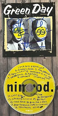 Green Day Nimrod Signed CD Good Riddance Billie Joe Armstrong Autographed • $50