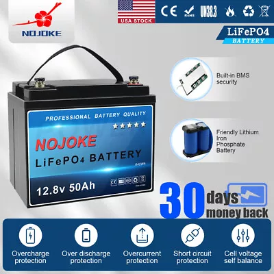 12V 25AH 30AH 50Ah 100AH Deep Cycle LiFePO4 Lithium Battery For RV Marine Solar • $79.99