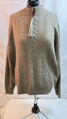 Peter Millar Quarter-Zip Sweater XL Tan • $9.99