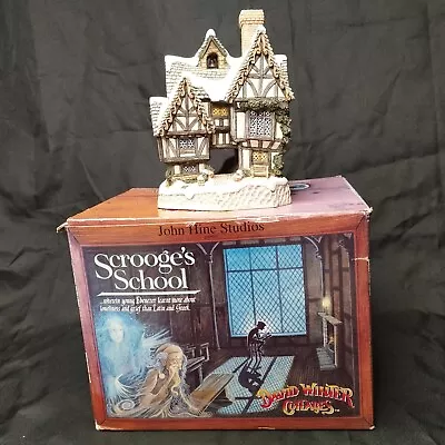 David Winter Cottages  Scrooge's School  1992 Special For Christmas • £27.95