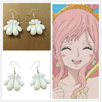 Anime One Piece Cosplay Shirahoshi Princess Shell Earring Ear Hook Jewelry Prop • $22.31