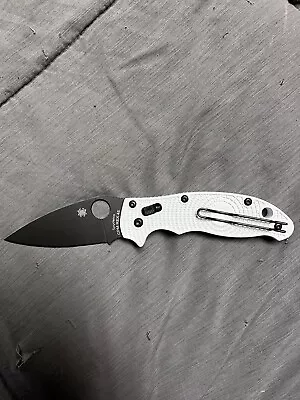 NEW! Spyderco Manix 2 LW DLC Rex 45 Blade White FRCP GPKnives C101PWHBK2 • $138.50