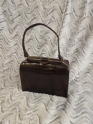 Vintage Vassar Genuine Leather Alligator Purse 1950s-60s Phillipines • $79