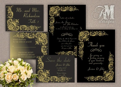 £10.99 • Buy Personalised Wedding Evening Birthday Invitations Vintage