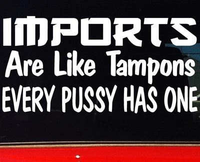 Funny BNS Aussie 4x4 Ute Car Accessories Stickers IMPORT PUSSY 200mm • $6.90