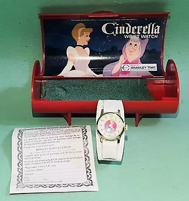 Rare Disney Cinderella Pointing Wind-Up Winding Swiss Bradley Watch W Case • $69.99