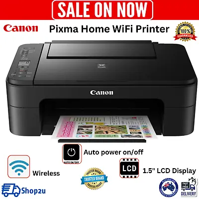 $77.57 • Buy Canon Printer Wireless Pixma Home All-in-One WiFi Scanner Copy Print WITH INK