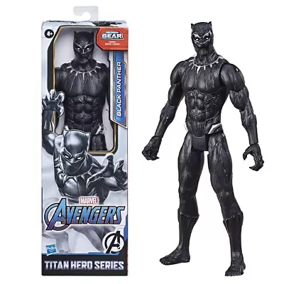 Marvel Avengers Titan Hero Series Black Panther 12  Action Figure Toy • £9.99