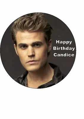 7.5  Round Stefan Salvatore Edible Icing Party / Birthday Cake Topper • £5.98