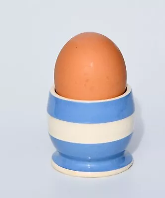 Vintage Cornishware Egg Cup - Blue & White Stripe • $14.95