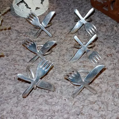 Vintage Silverware Napkin Holders (6) • $30