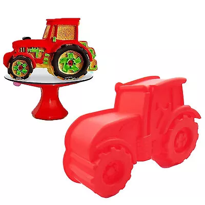 3D Chocolate Baking Tractor Cake Mold Car Digger Silicone Mould Birthday Party • £15.65