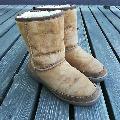 Vintage UGG Australia Original Boots #4023 Womens 6 Mens 5 Sheepskin Shearling • $24.98