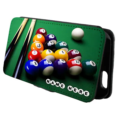 Personalised Snooker IPhone Case Custom Player Flip Phone Cover Wallet SH193 • £12.95