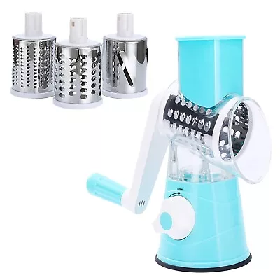 Rotary Cheese Grater Cheese Shredder (Blue) - Kitchen Manual Cheese Grate • $19