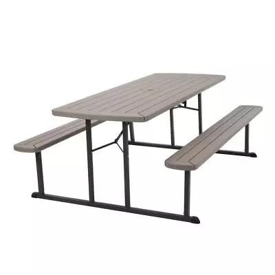 Cosco Folding Blow Mold Picnic Table H 29.38  X W 62  X D 56.88  Stainless Steel • $186.65