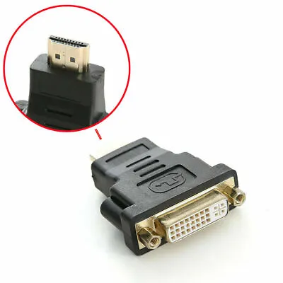 DVI Female To HDMI Male Connector Adapter Converter 1080P PC Desktop TV Laptop • $2.42