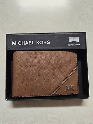 Men's Michael Kors Brown Slim Billfold Wallet • $18