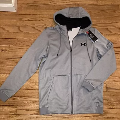 Under Armour Men's Fleece Full Zip Hoodie Coldgear  Light Heather S 1320744-035 • $29.99