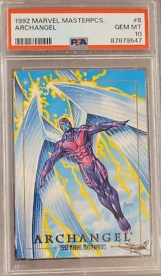 1992 Marvel Masterpieces 8 Archangel PSA 10 Gem Mint • $10.50