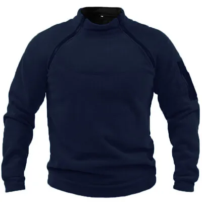 Windproof US Men's Tactical Outdoor Jacket Hunting Warm Zippers Fleece Pullover • $33.24