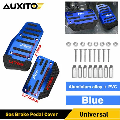 [Blue] Non-Slip Automatic Gas Brake Foot Pedal Throttle Pad Cover Car Parts EAR • $11.39