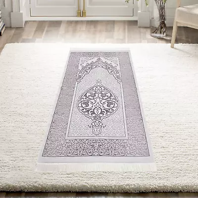 Mauve Color Luxurious Sheen Soft And Velvety Muslim Prayer Rug | Janamaz | Saja • $26.88