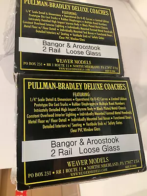 Two O Guage 2 Rail Bangor & Aroostook Weaver Pullman-Bradley  Coaches Unused • $199