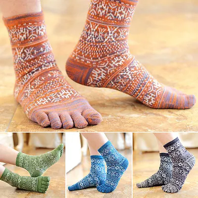 £4.86 • Buy Hot  New Men's Women's Socks Pure Cotton Sports Five Finger Socks Toe Sock  T Lc