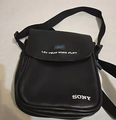 Vintage Sony Carrying Case Discman Walkman Let Your Mind Play CD Shoulder Bag • $19.99