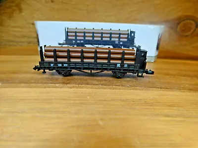 High-Speed N Scale Southern Pacific S.P. 433013 Log Car With Logs • $12