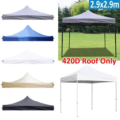 $31.89 • Buy 2.9X2.9M Gazebo Top Cover 420D Waterproof Canopy Replacement Roof Garden Tent