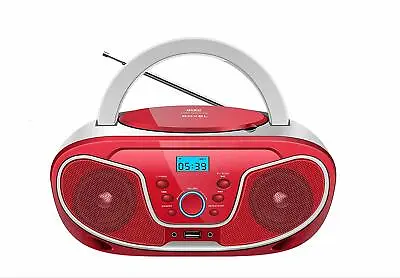 Roxel RCD-S70BT Boombox CD Player With BT Remote Control Radio Red • £39.99