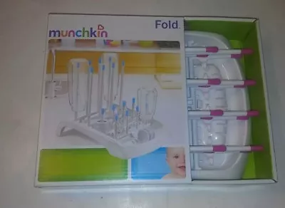 Munchkin Folding Bottle Drying Rack. Pink And White • $12.50