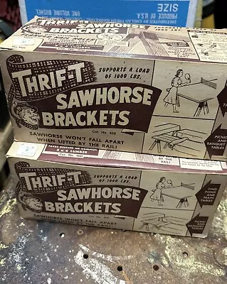 Vintage Thrif-T Sawhorse Brackets Shop Tool Pair • $24