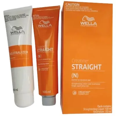 WELLA STRAIGHT(N) Hair Permanent Straightening Cream Intense Creatine Set 1 Box • $37.77