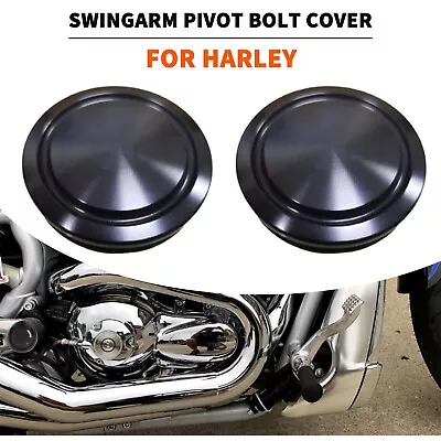 Black Swingarm Pivot Bolt Covers For Harley Night Rod Special Street Rod VRSCR • $25.98